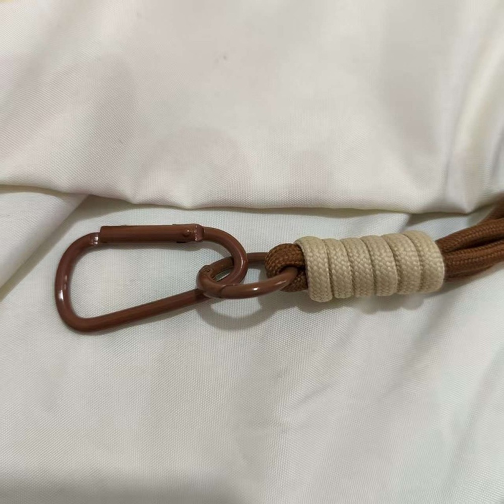 Longchamp Portable Off-White And Brown Mini Coin Purse - Picture 6 of 8